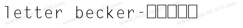 letter becker字体转换